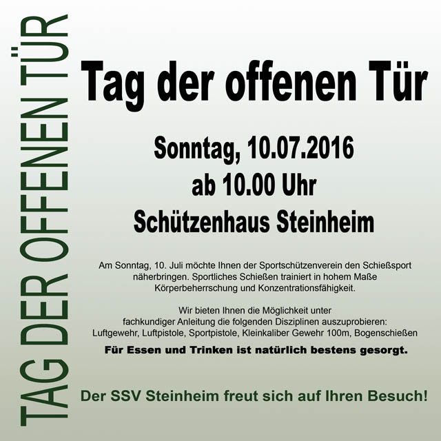 Tag der offenen Tuer 2016 SSV Steinheim